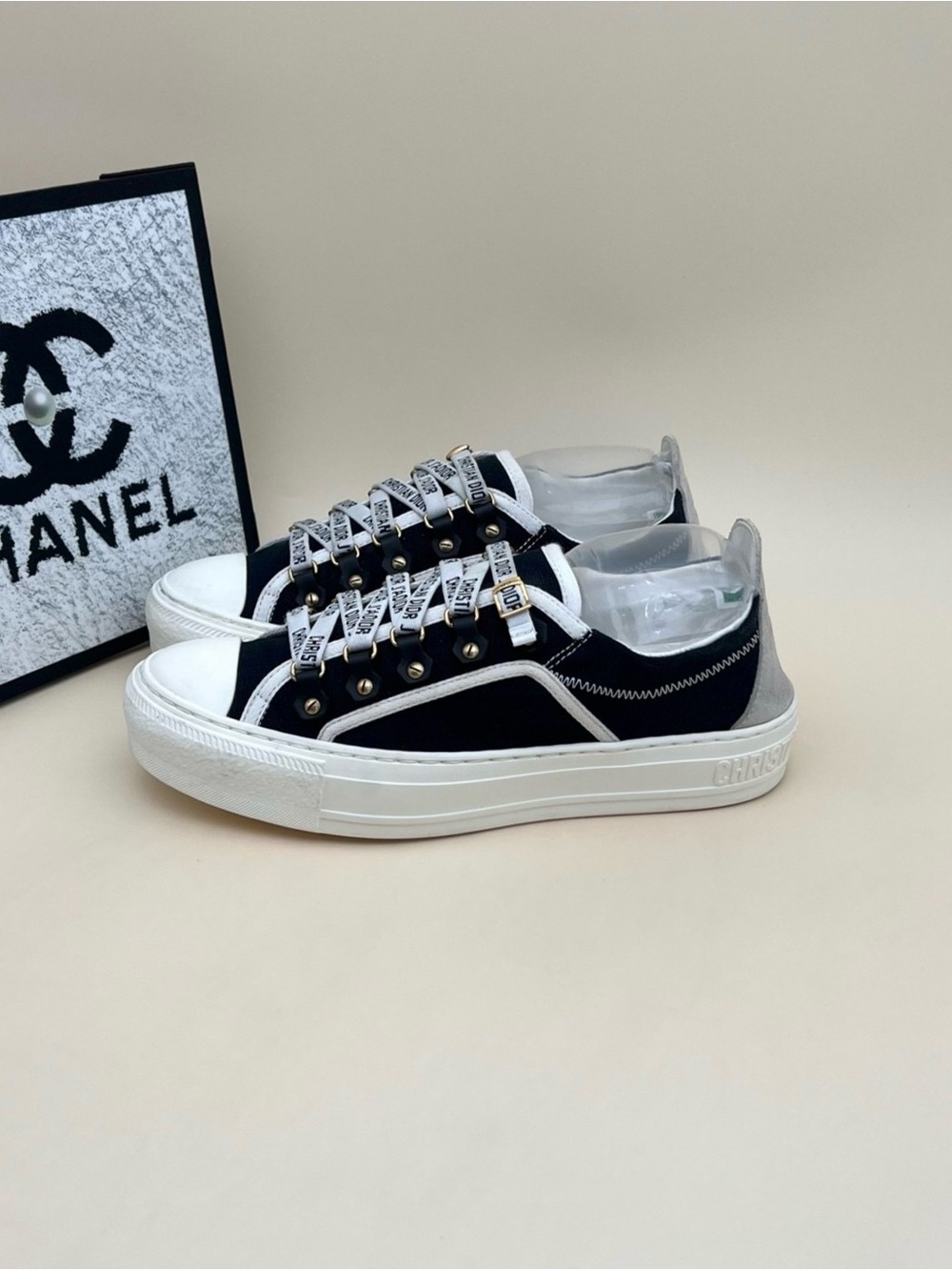 Dior Black and White Low-Top Sneakers